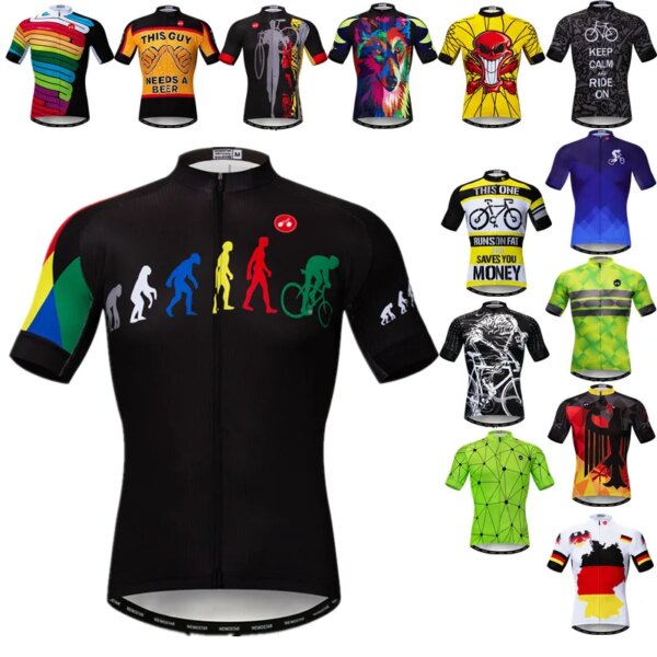 Weimostar Pro equipo ciclismo Jersey 2024 hombres verano bicicleta Jersey carreras deporte MTB bicicleta Jersey transpirable ciclismo camisa Maillot