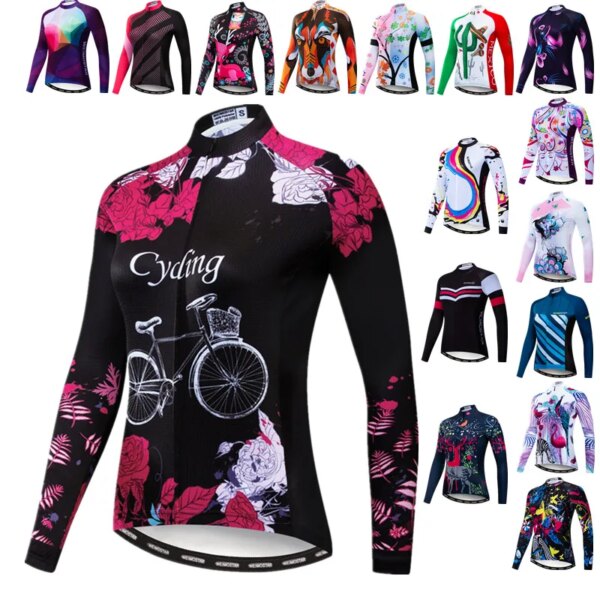 Weimostar-Camiseta de Ciclismo para mujer, ropa de manga larga para bicicleta, Maillot, ropa para bicicleta de montaña, ropa de Ciclismo femenina