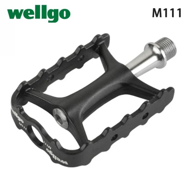 Pedal de bicicleta Wellgo M111 de aluminio forjado cr-mo con rodamiento sellado para MTB, BMX, carretera, ciudad, bicicleta plegable, piezas de ciclismo