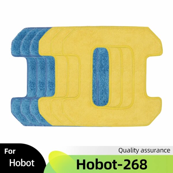 Almohadillas de fregona para limpieza en húmedo y frotamiento en seco para Hobot 268, Robot de limpieza de ventanas, piezas de limpiador de tela de microfibra, accesorios