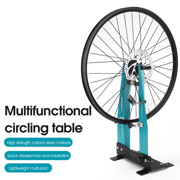 Soporte para Truing de ruedas, mantenimiento profesional de ruedas de bicicleta, herramienta de reparación de alineación de ruedas de bicicleta multifunción para Rim Truing MTB