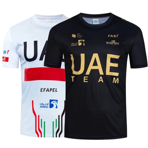 Camiseta blanca de Ciclismo de secado rápido, camiseta del equipo de Ciclismo de los Emiratos Árabes Unidos, Maillot transpirable para bicicleta de carretera, ropa deportiva para correr, 2024