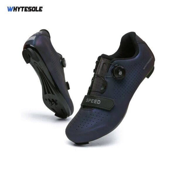 Whytesole BMX mtb zapatillas de ciclismo para hombre, zapatos con tacos, zapatos de bicicleta de montaña con bloqueo automático, calzado deportivo para bicicleta de carretera para mujer, calzado de ciclismo DIRT