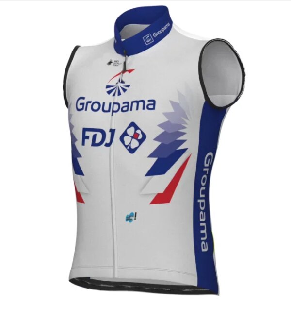 A prueba de viento 2022 GROUPAMA FDJ equipo sin mangas Ciclismo chaqueta chaleco chaleco Mtb ropa bicicleta Maillot Ciclismo