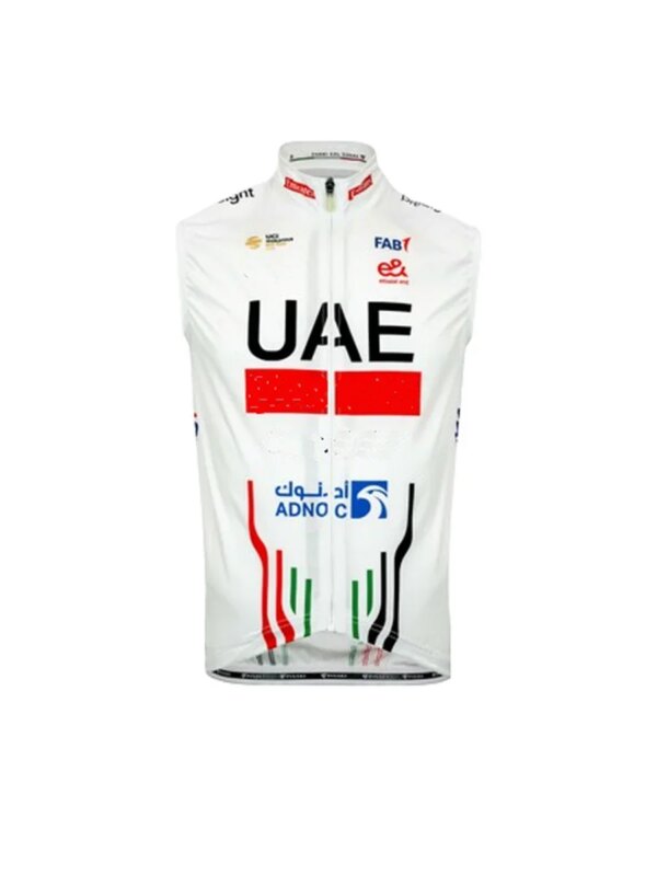 A prueba de viento 2024 Equipo de los Emiratos Árabes Unidos Chaleco de ciclismo sin mangas Gilet Mtb Ropa Bicicleta Maillot Ciclismo