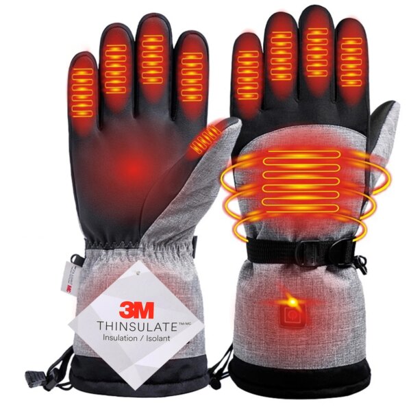 Guantes de invierno 3M de algodón calentador de manos Guantes Térmicos eléctricos impermeables Snowboard ciclismo motocicleta bicicleta esquí al aire libre