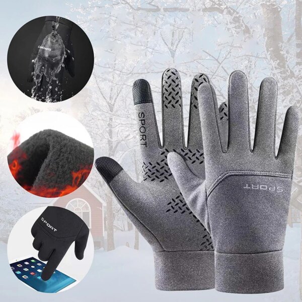 Guantes de invierno cálidos guantes tácticos pantalla táctil impermeable senderismo esquí pesca ciclismo Snowboard guantes antideslizantes para hombres y mujeres