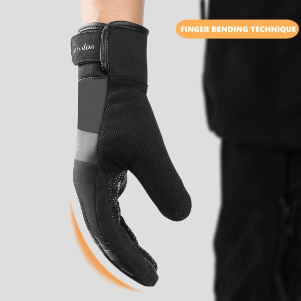 Guantes de invierno para hombre y mujer, resistentes al agua y al tacto, para deportes al aire libre, guantes cálidos para motocicleta, guantes térmicos de lana para correr y esquiar