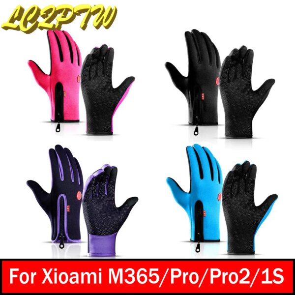 Guantes Térmicos de invierno para hombre y mujer, resistentes al agua, a prueba de viento, para patinete eléctrico Xiaomi, guantes de ciclismo, guantes con pantalla táctil y dedo completo