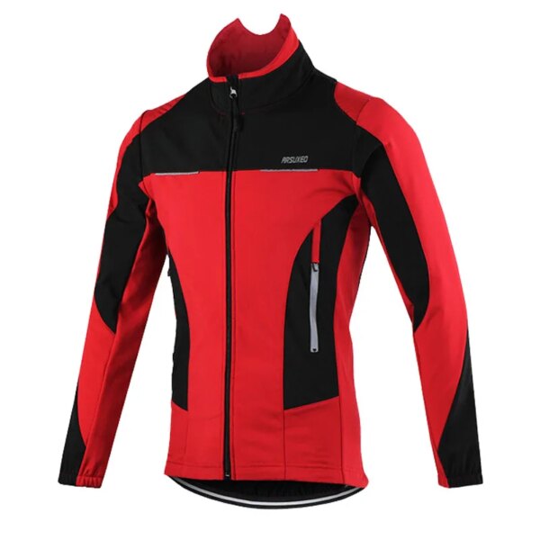 Chaqueta de ciclismo de invierno para hombre, impermeable, a prueba de viento, térmica, de lana, Jersey para bicicleta, MTB, Ciclismo de Carretera, chaqueta de snowboard