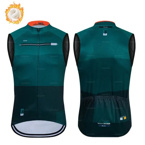 Chaleco térmico de lana para ciclismo de invierno, nuevo equipo Raudax, chaleco de ciclismo sin mangas para invierno, camisetas para ciclismo de montaña y carretera, chaqueta cálida para ciclismo