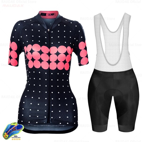 Ropa de Ciclismo para mujer, conjunto de Jersey de bicicleta, Ropa de Ciclismo de montaña para mujer, Ropa informal de Ciclismo para niña, pechera corta para bicicleta de carretera Raudax