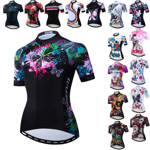 Camiseta de ciclismo para mujer, Tops de verano, ropa para bicicleta de montaña, camiseta transpirable para bicicleta de carretera, camiseta para bicicleta MTB, Top Maillot