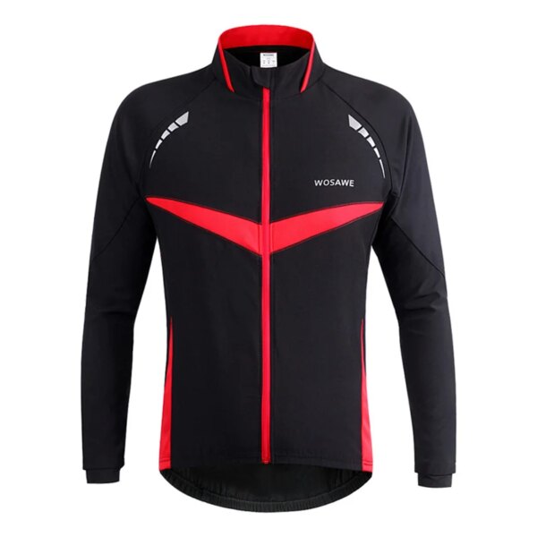 Wosawe-Conjuntos de chaqueta de ciclismo para hombre, ropa corta a prueba de viento y transpirable, ropa para montar en bicicleta, forro polar, impermeable, primavera y otoño