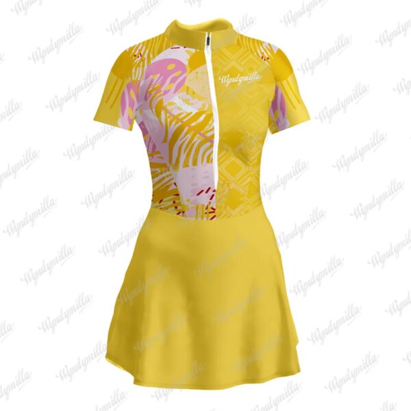 Wyndymilla Vestido pequeño de ciclismo para mujer, falda de ciclismo 9D, bicicleta de carretera al aire libre, falda cómoda de larga distancia para montar en mono