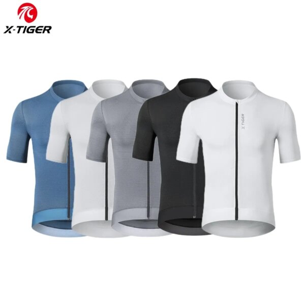 X-TIGER-Camiseta de ciclismo para hombre, camiseta reflectante de manga corta para verano, Jersey para descensos, ropa de equipo profesional para bicicleta de montaña, novedad de 2024