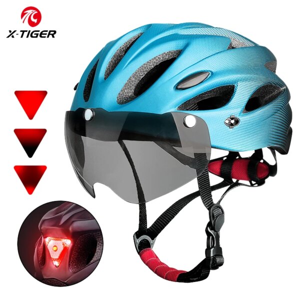 Casco de ciclismo X-TIGER TRAIL XC, casco de bicicleta en molde, casco de bicicleta MTB, cascos de bicicleta de montaña y carretera, gorra de seguridad para hombres y mujeres