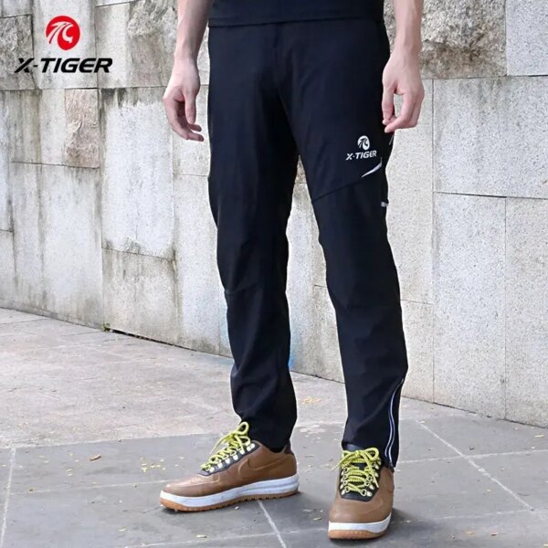 X-TIGER pantalones de ciclismo para hombre, reflectantes, transpirables, de alta elasticidad, ligeros, para verano y otoño