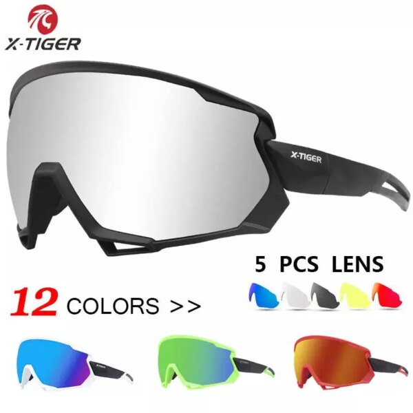 X-TIGER gafas de sol para ciclismo, gafas polarizadas para deportes de ciclismo, gafas para bicicleta para montaña, gafas para ciclismo para hombres y mujeres