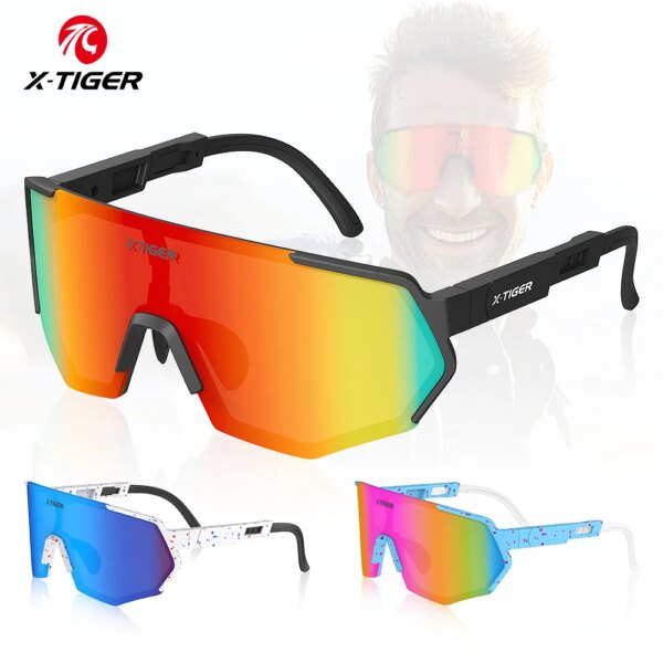 X-TIGER JPV, gafas deportivas para ciclismo, gafas de sol polarizadas para carretera, gafas para bicicleta de montaña, gafas para correr, gafas para hombre y mujer