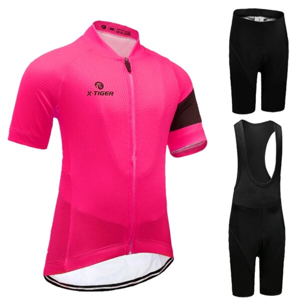 Conjunto de camisetas de ciclismo para niños de X-TIGER, pantalones cortos transpirables de verano, ropa de ciclismo para niños, Jersey deportivo para bicicleta, ropa de ciclismo corta