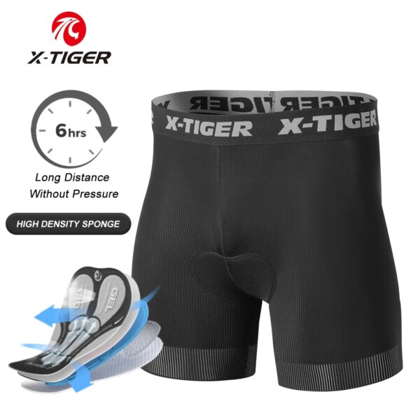 X-TIGER-calzoncillos de ciclismo profesional, ropa interior de verano para ciclismo, malla transpirable, cojín de asiento de silicona 5D, pantalones cortos para bicicleta de montaña y carretera