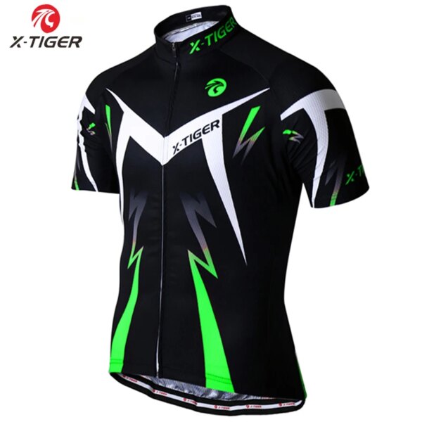 X-TIGER de verano para ciclismo, ropa para bicicleta de montaña, ropa de bicicleta de carreras de secado rápido, ropa de ciclismo transpirable de manga corta para hombre