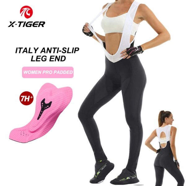 X-tiger pantalones con tirantes de ciclismo MTB a prueba de golpes, pantalones de ciclismo para mujer, pantalones para bicicleta de carretera, pantalones transpirables con tirantes para bicicleta, mallas para ciclismo