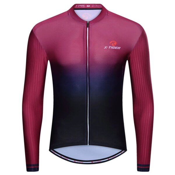 X-tiger-Camisetas de ciclismo para hombre, camiseta nueva de calidad, Jersey de ciclismo de manga larga, ropa cómoda para bicicleta, 2022