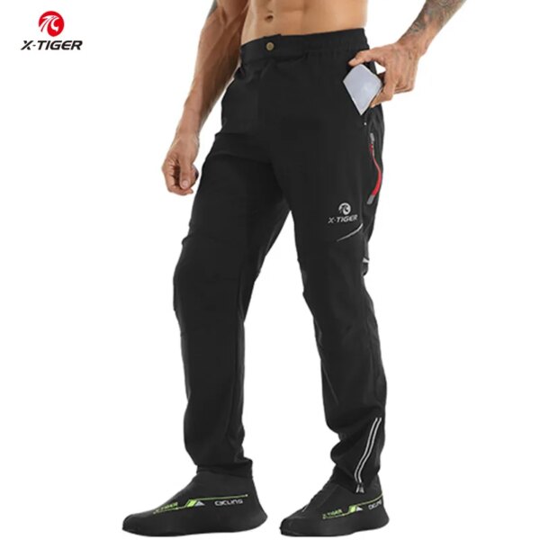 X-tiger-pantalones de ciclismo para hombre, transpirables, de verano, para ciclismo de montaña, cómodos, de alta elasticidad, para correr, deportivos, de otoño