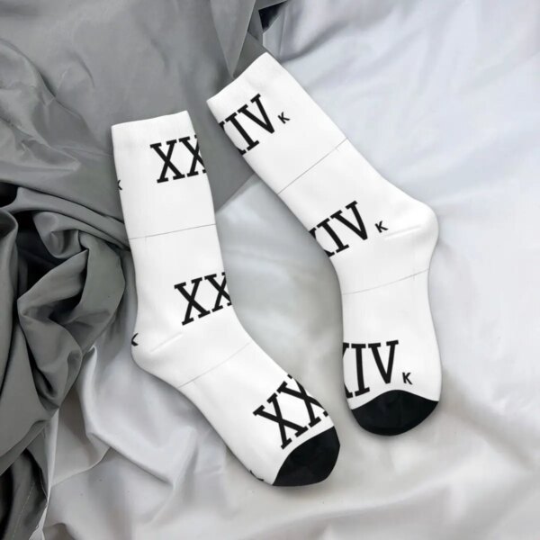 XXIV Calcetines Otoño Popular Logo Medias Kawaii Mujeres Hombres Calcetines Suaves Gráfico Ciclismo Calcetines Antideslizantes