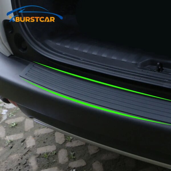 Xburstcar Auto para Ford Ecosport 2018 - 2020 Protector de placa de alféizar de puerta de maletero de coche Protector de parachoques trasero almohadilla de goma tira de cubierta embellecedora