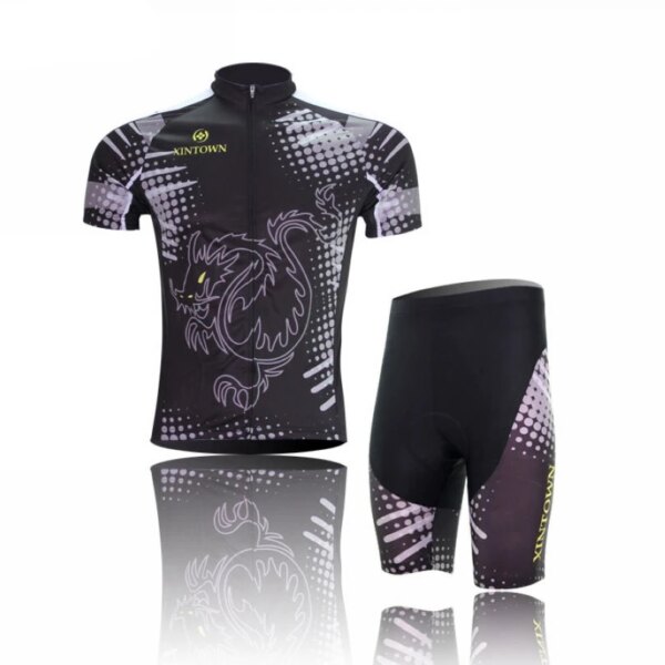 Conjunto de Jersey de Ciclismo Xintown Dragon para hombre, ropa de verano de manga corta para bicicleta de montaña, conjunto de Jersey de Ciclismo de carretera y de carreras