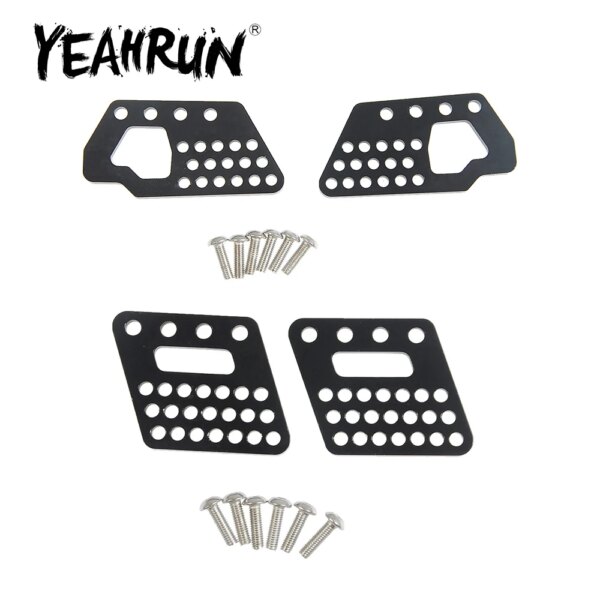 YEAHRUN 2 uds soportes de choque delanteros/traseros de aleación de aluminio para Axial Wraith 90018 1/10 coche trepador de control remoto piezas de mejora