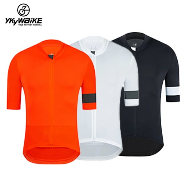 YKYW Camiseta de Ciclismo para Hombre, Camisetas de Bicicleta MTB de Manga Corta, Camiseta de Carrera Integral, Ropa para Bicicleta de montaña, Tela elástica Ligera