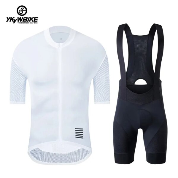 YKYWBIKE-ropa de ciclismo para hombre, Jersey de ciclismo con pechera, pantalones cortos, ropa de equipo profesional para bicicleta, conjunto de Maillot de ciclismo
