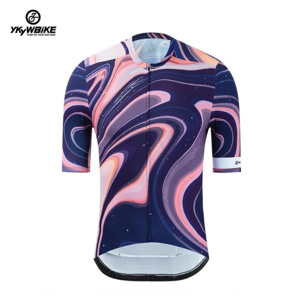 YKYWBIKE-Camiseta de Ciclismo de manga corta profesional para hombre, camisetas de verano para bicicleta de montaña, ropa deportiva de alta calidad a la moda