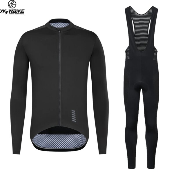 YKYWBIKE-Conjunto de Jersey de ciclismo profesional, ropa de ciclismo de montaña de manga larga, ropa transpirable para bicicleta de montaña, traje para hombre