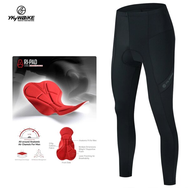 YKYWBIKE, pantalones de ciclismo negros de verano, pantalones largos de ciclismo, mallas para bicicleta MTB, pantalones de carreras, ropa deportiva, ropa de gimnasio