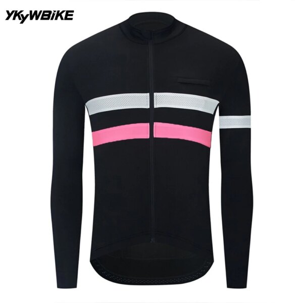 YKYWBIKE-Chaqueta de ciclismo de invierno para hombre, abrigo térmico de lana de manga larga para ciclismo, ropa para bicicleta, ropa para bicicleta