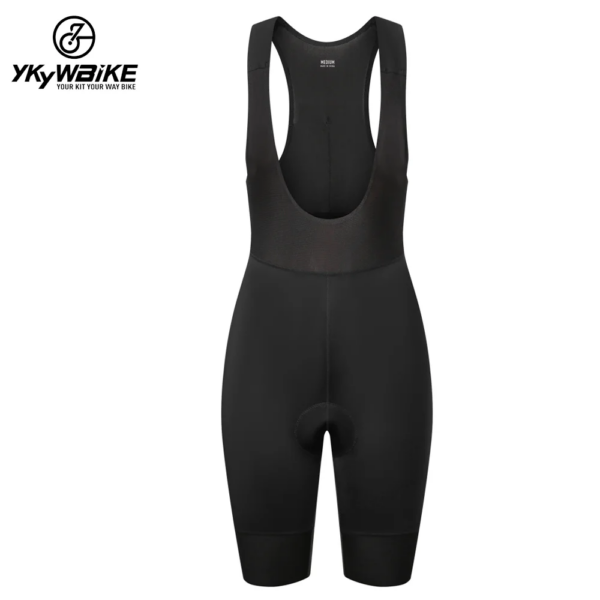 YKYWBIKE-pantalones cortos con pechera para ciclismo para mujer, tirantes de alta elasticidad, secado rápido, color negro, medias para bicicleta, regalo