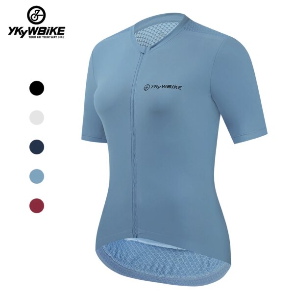 YKYWBIKE-Camisetas de ciclismo para mujer, camisetas de manga corta transpirables para bicicleta de montaña, ropa YKK para bicicleta de montaña y carretera, verano