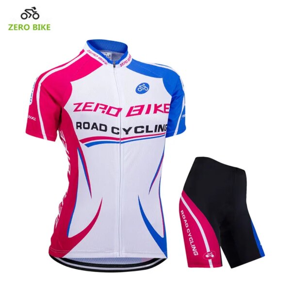 ZEROBIKE-Camiseta de ciclismo de secado rápido para mujer, Tops para bicicleta de montaña, pantalones cortos, ropa transpirable de Gel 3D, verano