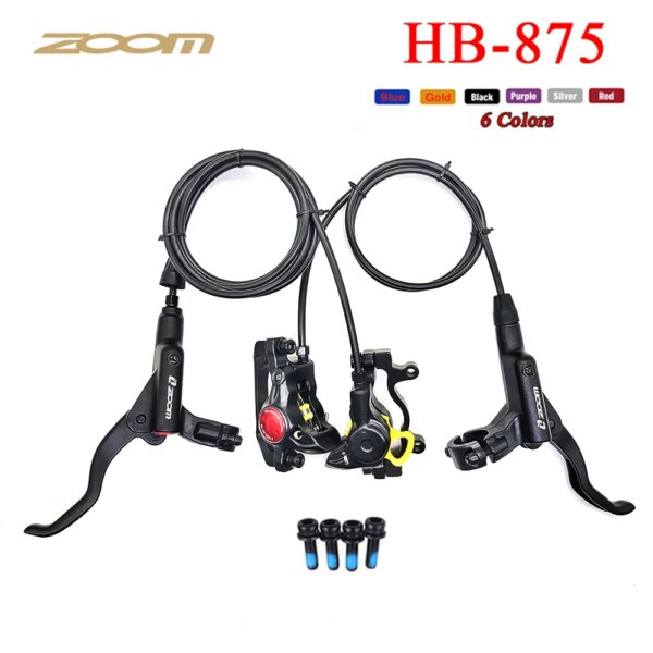 ZOOM HB-875 juego de frenos hidráulicos para bicicleta freno de disco de bicicleta de montaña 800mm/1400mm HB100 MTB pinza de freno de presión de aceite piezas de ciclismo