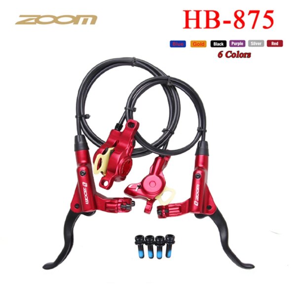 ZOOM HB-875 juego de frenos hidráulicos para bicicleta de montaña, freno de 800mm/1400mm HB875 MTB, pinza de freno de presión de aceite, piezas de ciclismo