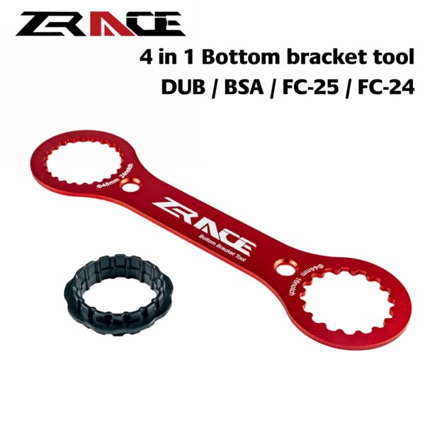 Herramienta de llave de pedalier ZRACE 4 en 1, Compatible con herramientas DUB, SHIMANO BSA / FC-25 / FC-24, CNC AL7075 DUB-BSA