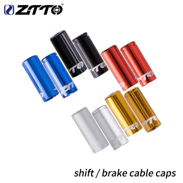 ZTTO-Cable de cambios para bicicleta de aleación de aluminio, 10 Uds., 4MM, 5MM, tapas de extremos de Cable de freno, Cable interno, puntas de cambio de marchas de bicicleta, engarzados