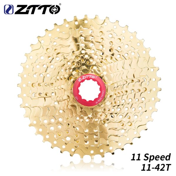 ZTTO-Cassette dorado para bicicleta de montaña, piñón libre de 11 velocidades, 11-42T, piezas de bicicleta para XT M8000 SLX M7000 k7 NX GX