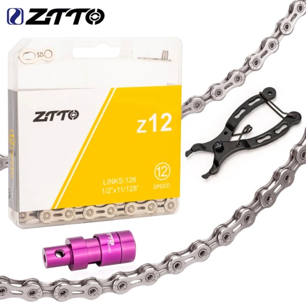 ZTTO-cadena para bicicleta de 12 velocidades, 126 eslabones, 12 S, MTB, 12 velocidades, cortador de cadenas de bicicleta de montaña y carretera, herramienta de instalación de conector de eslabón faltante