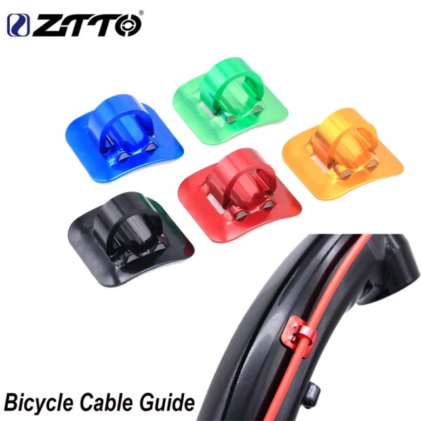 ZTTO 2 uds MTB bicicleta tipo C hebilla en U freno de disco a presión palanca de cambios para bicicleta Cable manguera guía conjunto tubería línea deducción abrazadera de transmisión